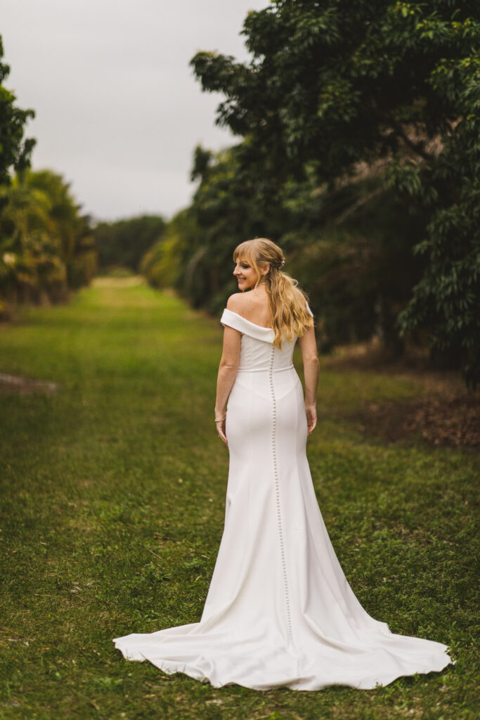 Bride at sunset, photographed by The Deans Photography.