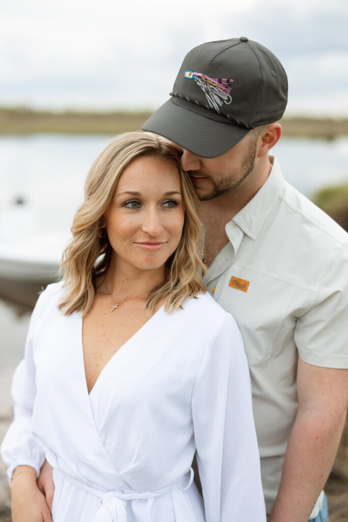 Couple sharing a moment together during their engagement session