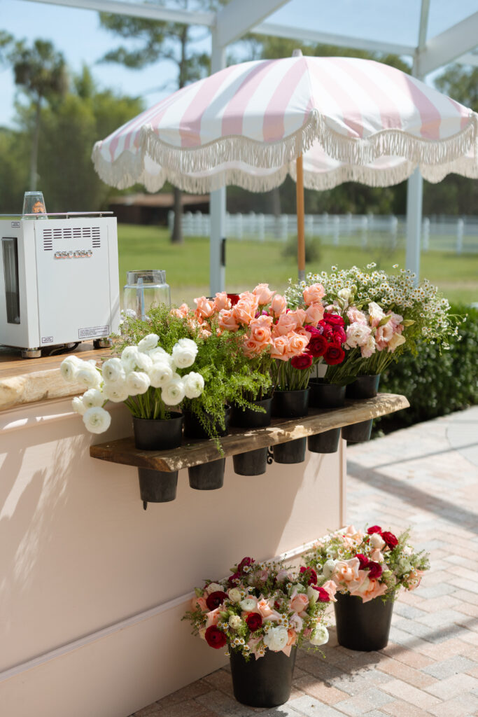 Baby shower coffee cart