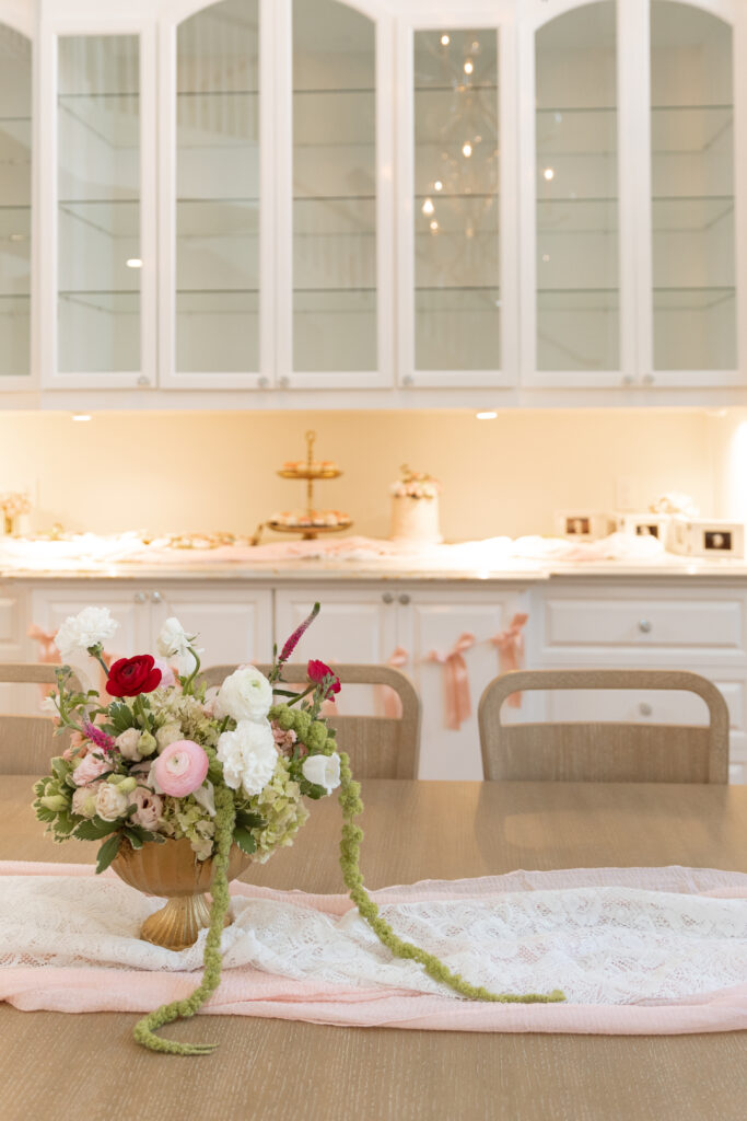 floral baby shower details
