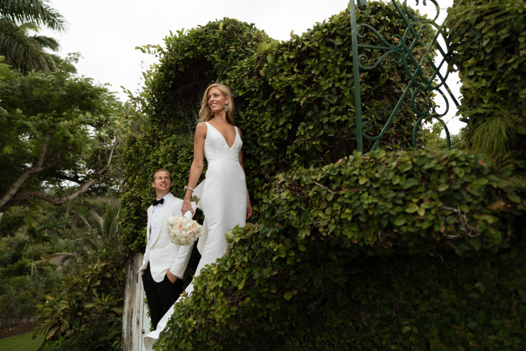 Romantic golden hour portraits at Round Hill Hotel and Villas